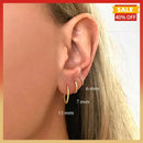 6/7/8/13MM Klassische Creolen für Damen, 925er Sterlingsilber, runde Ohrringe für Herren, Pendientes Huggie Ohrringe, Schmuck Aretes