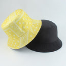 2022 New Fashion Vintage Print Bucket Hats Reversible Bob Chapeau Femme Hip hop Caps Gorro Men Fisherman Hat