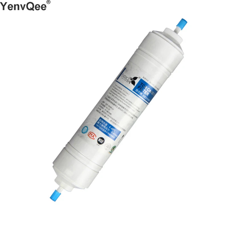 SOOEL T33 Quick Connect  INLINE COCONUT Carbon Post WATER FILTER Cartridge With 2 fitting Water Purifier REVERSE OSMOSIS