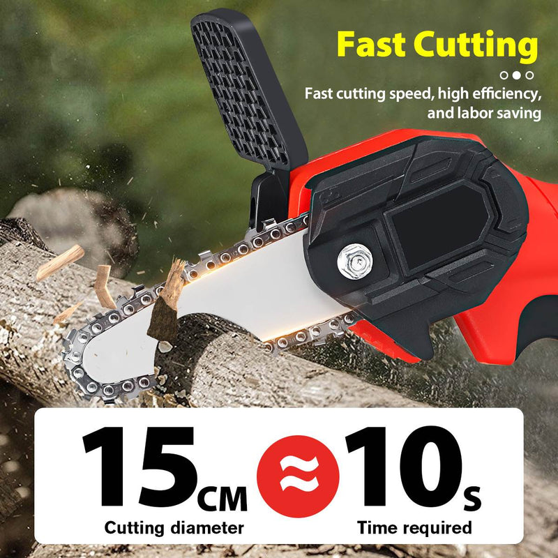 88VF 3000W 4 Inch Mini Electric Saw Chainsaw Garden Tree Logging Saw Woodworking Tools Wood Cutters For Makiita 18V Battery