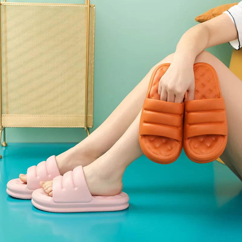 Summer EVA Sofa Slides For Women Men Thickened Non-slip Sandals Indoor House Slippers Platform Beach Sandal Bathroom Slippers