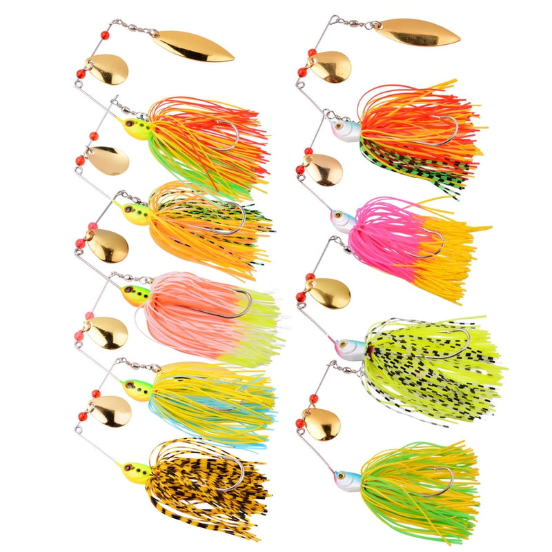 4pcs/8Pcs Fishing Lure Wobbler Lures Spinners Spoon Bait For Pike Peche Tackle All Artificial Baits Metal Sequins Spinnerbait