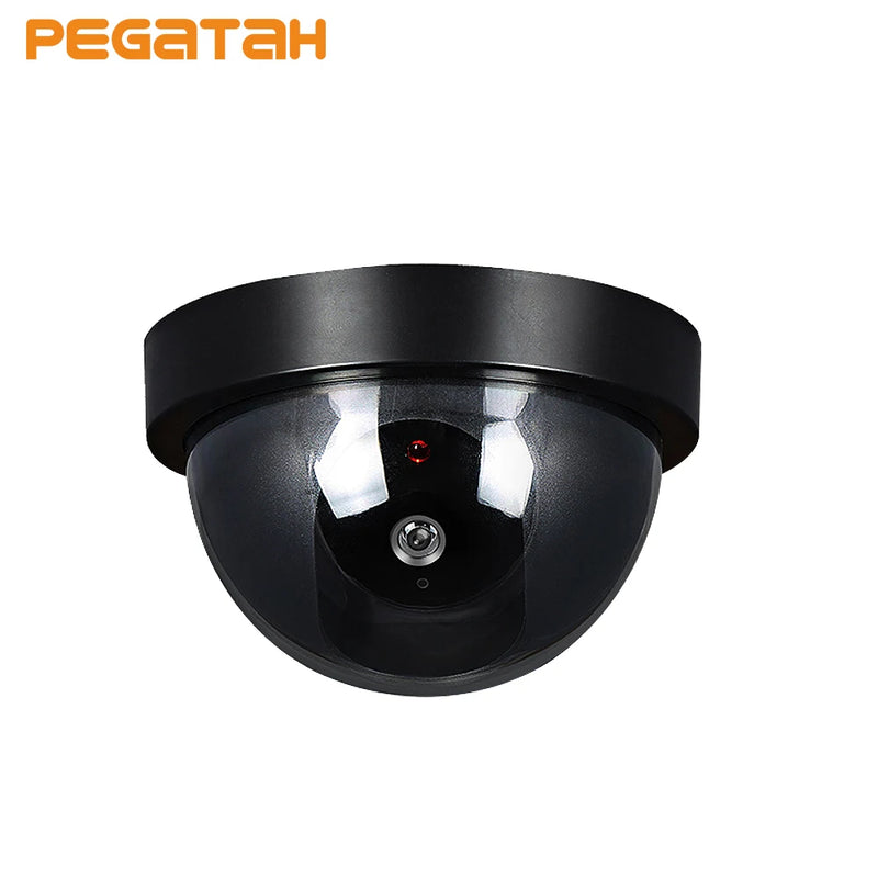 Fake CCTV Camera Dummy Camera CCTV Surveillance Security A fake kamera with mini red Light Dome Flash ABS for Outdoor Indoor