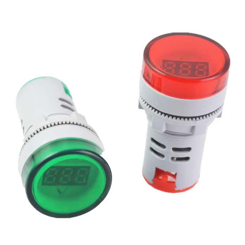 LED Voltmeter Signal Lights Digital Display Gauge Volt Voltage Meter Indicator Lamp Tester Measuring Range AC 20-500V