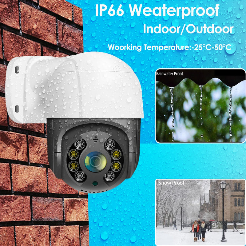 8MP 2.5'' POE PTZ Video IP CCTV Surveillance Security NetworkCamera System 4XDigital ZOOM FaceDetection OutdoorWaterproof XMEYE