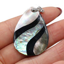 Natural Shell Pendant Mother of Pearl Splicing Abalone Shell Exquisite charms For jewelry making DIY Necklace accessories50X30mm