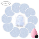 4/8/10pcs Make Up Remover Pads Washable Cleaning Cotton Reusable Face Wipes Microfiber Natural Bamboo Face Skin Care Laundry
