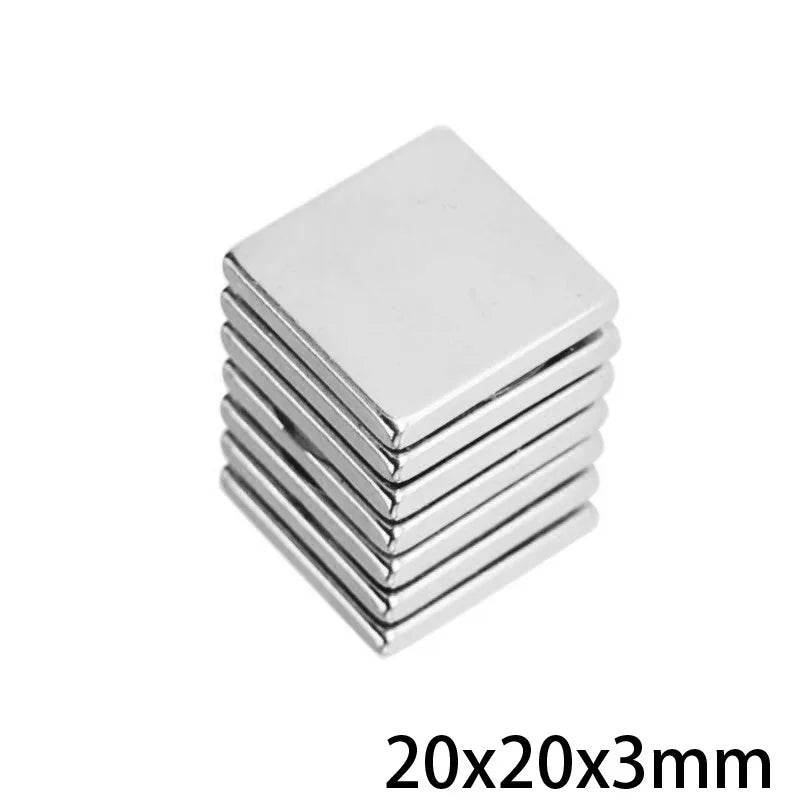 2~100pcs 20x20x3 mm Quadrate Permanent Magnets Thickness 3 Neodymium Magnet N35 20x20x3mm Strong Magnetic Magnets 20*20*3 mm