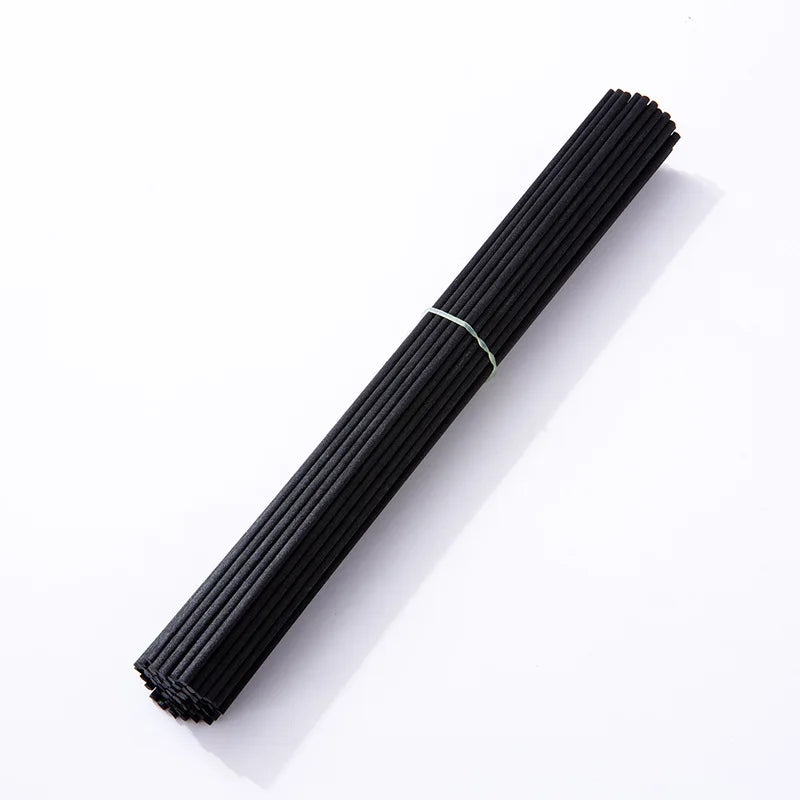 50PCS Dia 5/4/3MM X L40/35/30/25CM Black Fiber Rattan Sticks Essential oil Reed Diffuser Sticks for Air Freshener Home Fragrance