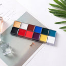 12 Farben Körpermalerei Spiel Clown Gesicht Körperkunst Malerei Ölmalerei Tattoo Halloween Party Make-up Kosmetik Bodypainting