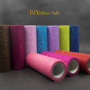 10Yards 15cm Glitter Tulle Rolls Sparkly Glitter Sequin Tulle Mesh Baby Shower Tutu Skirt Organza Table Runner Wedding Decor