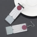 Mode Acryl Tanjiro Ohrringe Demon Slayer Ohrringe Anime Cosplay Requisiten Hanafuda Tropfen Lange Ohrringe für Frauen Mädchen Schmuck