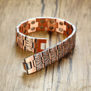 Oktrendy Rotkupfer Magnetarmband für Herren Damen, doppelte Reihe Magnete, gesunde Energiearmbänder und -reifen, luxuriöser Herrenschmuck