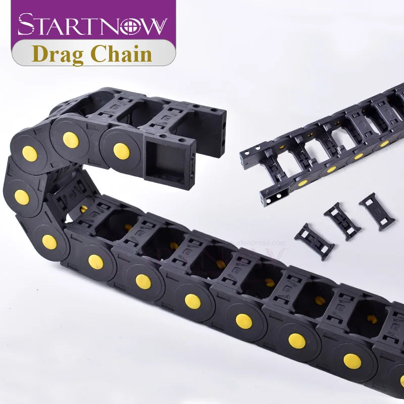 Startnow Plastic Transmission Cable Chains Bridge Opened Drag Chain With End Connectors CNC Router Machine Tools Wire Carrier