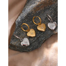 Yhpup Stainless Steel Heart Huggie Earrings Stylish Metal Love Hoop Earrings for Women Girlfriend Gift бижутерия для женщин New