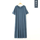 Plus size Fashion Summer Night Dress Women Nightgowns Sleepwear Women's Sleepshirts Modal Cotton Candy Color Ladies Nightwear