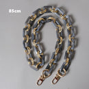 Neue Mode Damentasche Accessoire Metallteile Weiße Perle Acrylharzkette Luxuriöser Riemen Damen Schulter Süße Clutchketten