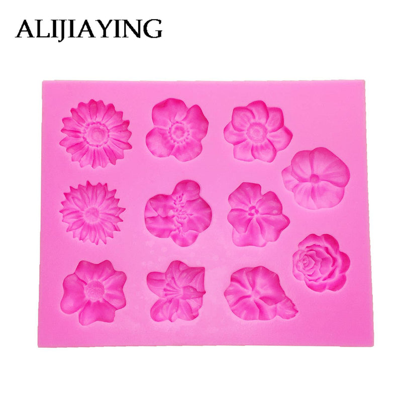 M1095 Sugarcraft Flower silicone mold fondant mold chrysanthemum cake decorating tools chocolate gumpaste mold