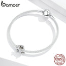 bamoer S925 Silver Wedding Day Pumpkin Car Metal Charm fit Original Snake Bracelet Crown with Heart Beads Jewelry Making BSC270