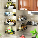 Kitchen Organizer Wall Mount Bracket Holder Wall Storage Shelf For Spice Jar Rack Cabinet Shelves Kitchen Gadgets Supplies 2021
