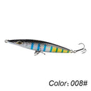 Schwimmender Pencil Köder, Stickbait Wobbler, Topwater Köder, Weitwurf Hardbait für Seebarsch, 90mm/110mm/130mm/150mm