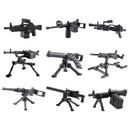 WW2 Military Weapon Building Blocks Maxine U.S. M1919A4 Heavy Machine Guns Japanese Army Figure Accessories Educational Toy C237