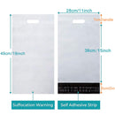 10pcs Printed Tote Bag Express Bag with handle Courier Bag Self-Seal Adhesive Thick Waterproof Plastic Poly Envelope Mailing Bag