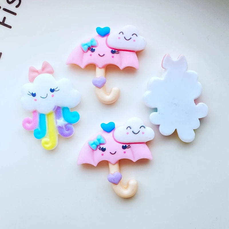 10Pcs Kawaii Resin Mixed Cartoon Animal Series Flat Back Cabochon Crafts Clothing DIY Scrapbooking Accessories L96