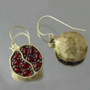 Vintage Frucht Frische Rot Granat Anhänger Halskette Tropfen Ohrringe für Frauen Harz Stein Granatapfel Ohrringe Party Schmuck Geschenke