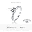 Modian Luxuriöse klassische Ringe aus massivem 925er Sterlingsilber mit 10 Herzen und Pfeilen aus Zirkon für Damen, Versprechen, Hochzeits- und Verlobungsschmuck