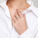 Ailmay Classic Luxury Full Cubic Zirconia Ring 925 Sterling Silver CZ Finger Rings For Women Girls Party Accessories Jewelry