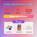BLONDE UNICORN Long Wavy Synthetic Hair Wigs Brown Root Ombre Platinum Women Natural Wig Hair with Bangs Heat Resistant Fiber