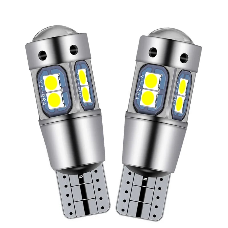 ASLENT 2pcs Car T10 Led Canbus 6000K White T10 w5w Led Bulb DRL Turn Parking Width Interior Dome Light Reading Lamp Car Styling