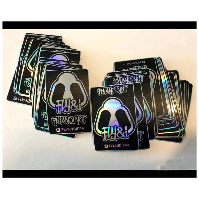 Custom Holographic shiny stickers, Rainbow Holographic vinyl stickers, personalized holo stickers, holographic custom sticker