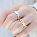 Customize Ring Personalized Stainless Steel Ring Coordinate Jewelry Engraved Anniversary Valentine's Day Gifts For Man and Women