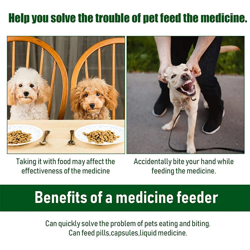 Cat Dog Pill Shooter Medicine Liquid Feeding Dispenser Pet Pill Popper Soft Tip Pet Tablet Pill Feeder for Puppy Kitten
