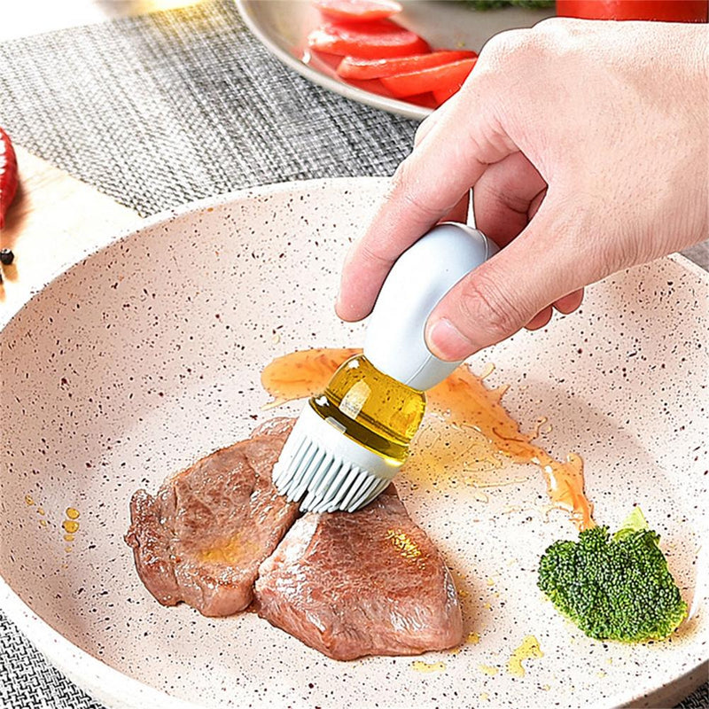 150ml Kitchen Oil Bottle Silicone Glass Oil Container With Brush Barbecue Spray Bottle Oil Dispenser For Kitchen Cooking BBQ