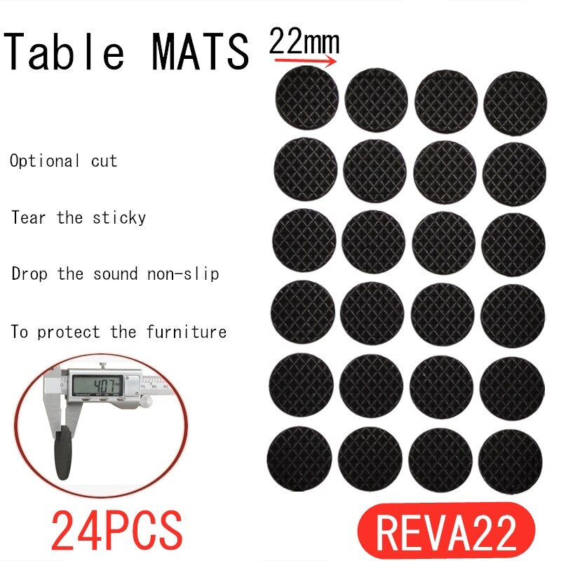 Self Adhesive Furniture Leg Feet Rug Felt Pads Anti Slip Mat Bumper Damper for Chair Table Protector Hardware Round Square Black