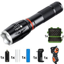 LED 8000 Lumens T6 Handheld Tactical Flashlight  COB Lantern Magnetic 6 Modes Water Resistant For Telescopic Focusing Work Light