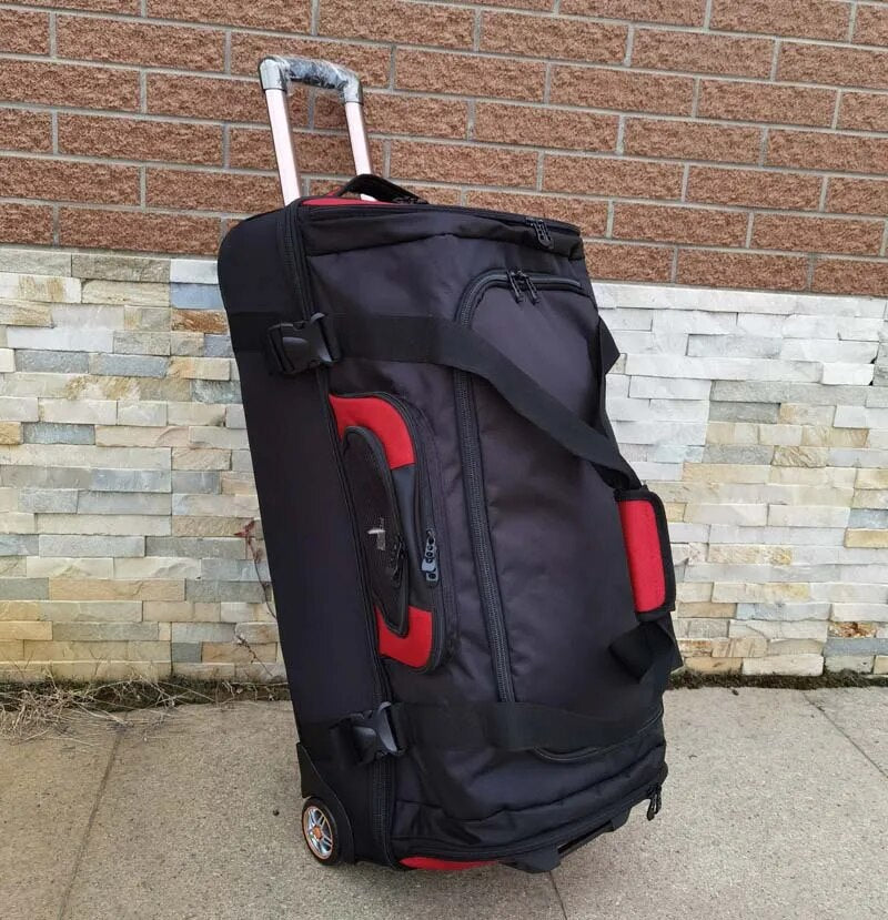 BeaSumore 27 inch large capacity Rolling Luggage 32 inch Shoulders backpack Trolley Women Multifunction Suitcase Wheels Trunk