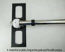 2019 new DL-A10M-66 23"-65" stainless steel LCD TV stand mounts bracket in Partition wall 360 rotate height adjust 66cm 82cm70cm