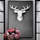 Home Decoration Accessories,3D Deer Head,Statue,Sculpture,Wall Decor,Animal Figurine Miniature,Modern,Living Room,Decorative Art