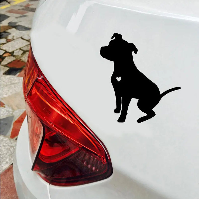10.15cm/4.0" Cute Pit Bull Dog Reflective Car Vehicle Body Window Decals Sticker Water-resistant Decoration