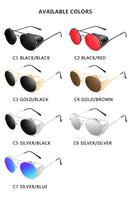 Retro Steampunk Sonnenbrille Herren Damen Designer Marke Rundes Metallgestell Punk Metallschilder Sonnenbrille Gafas de Sol