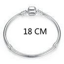 BISAER 100% 925 Sterling Silver Basic Snake Chain Zircon Bracelets Blue Demon Eye Bracelet & Bangles Charm Sizes 17–21 Jewelry
