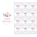 Unicorn Party Decor Sticker Customized Name Text Girl's Party Unicorn Birthday Party Decorations Kids Favors DIY Supplies