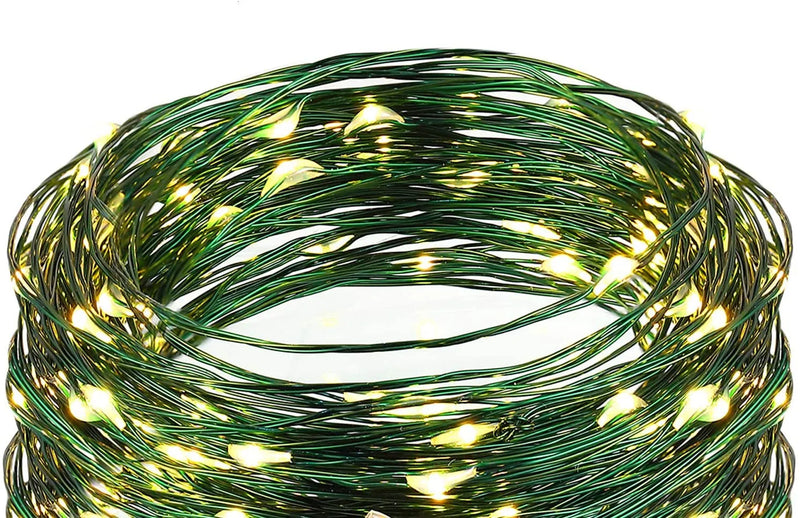 200M Green Wire 8 Modes Fairy String Light Waterproof Firefly Lamp Remote Decoration For Christmas Halloween Bedroom Wedding