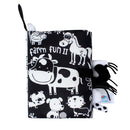 Montessori Baby Visual Stimulation Card Black White High Contrast Flash Cards for Kids Educational Sensory Book Baby Flashcard
