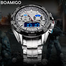 BOAMIGO New Luxury Brand Sports Men Watches Military Fashion Stainless Steel Digital Quartz Watch relogio masculino