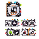Montessori Baby Visual Stimulation Card Black White High Contrast Flash Cards for Kids Educational Sensory Book Baby Flashcard